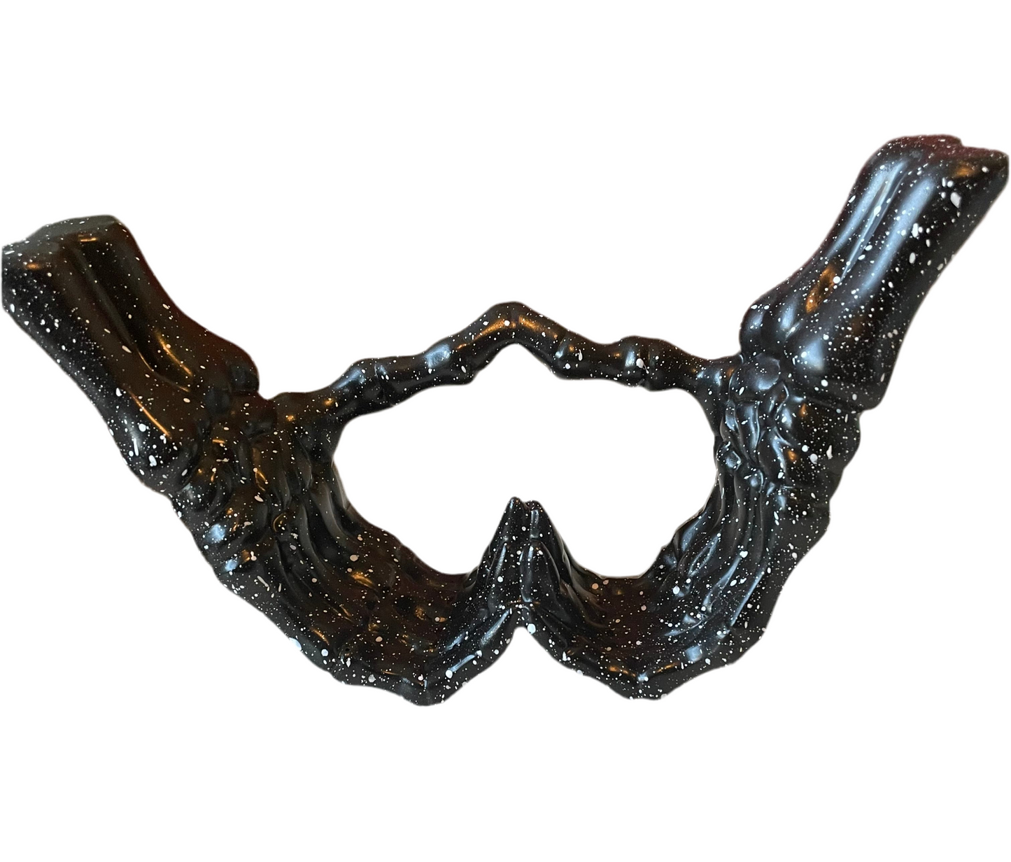 Skull hand gesture love ornament