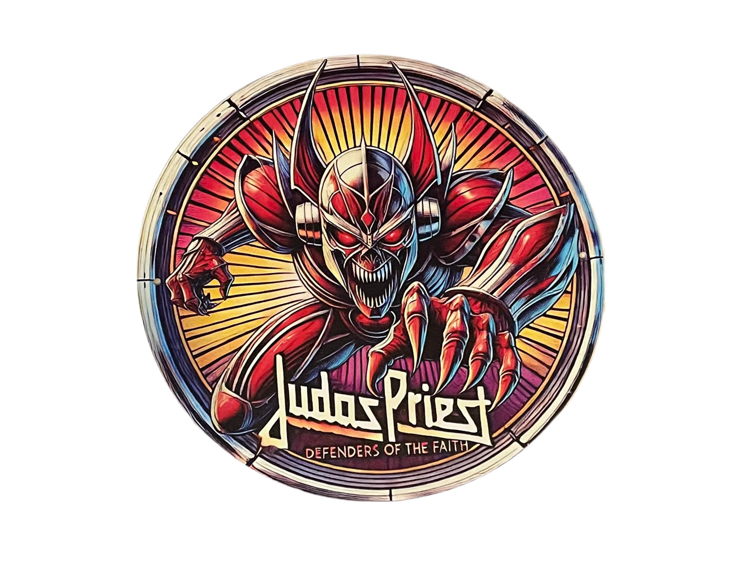 Judas Priest defenders of the faith round sign
