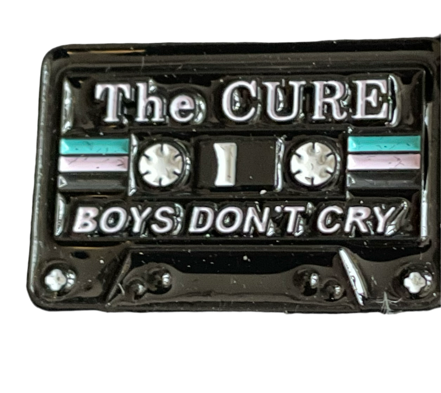 The Cure Boys don’t cry cassette pin badge