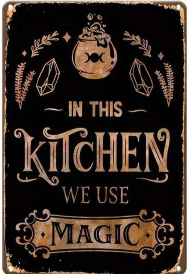 In this kitchen we use magic sign