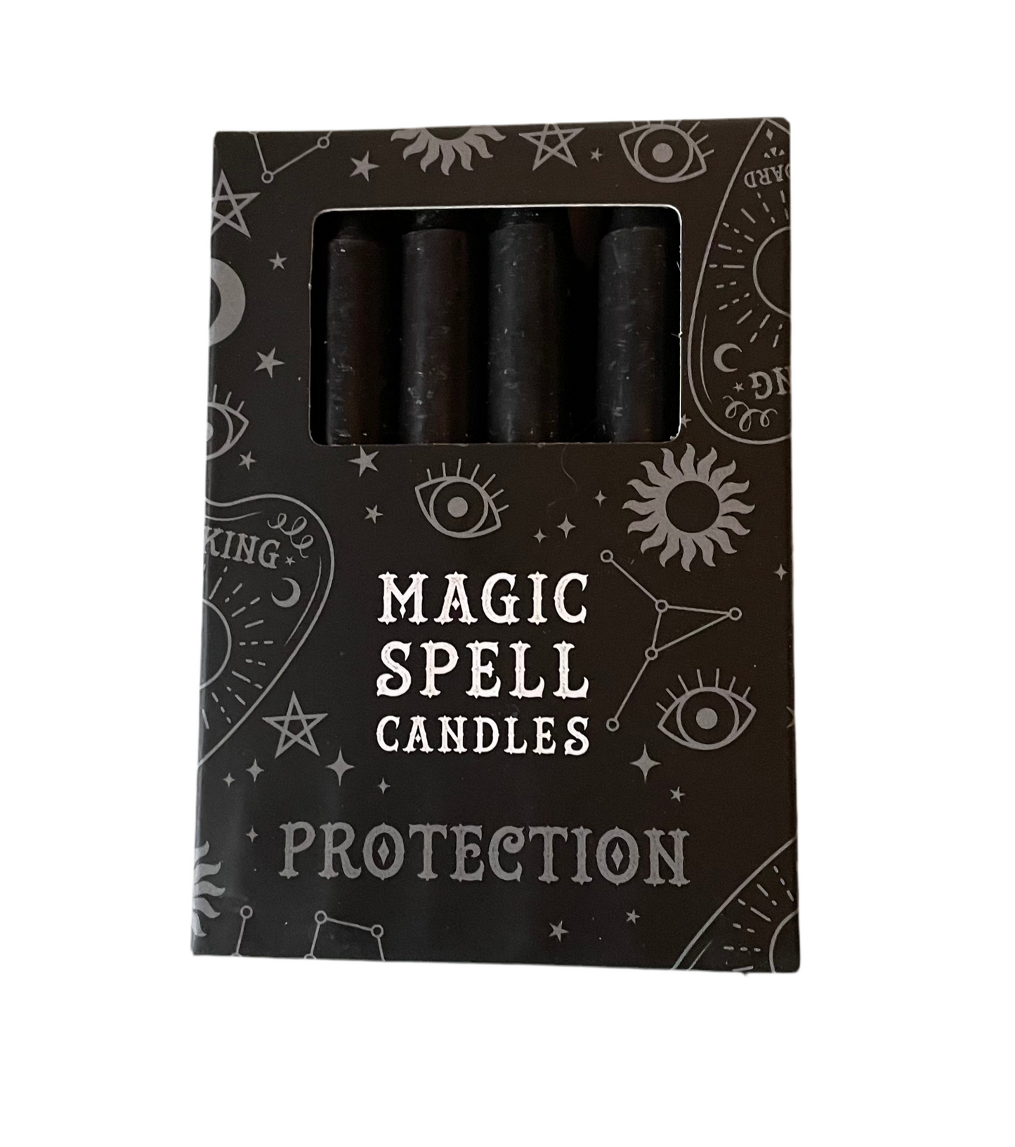 Pack of 12 Black Protection spell candles