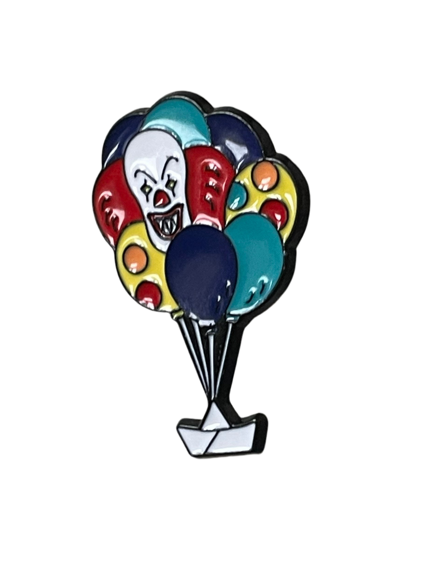 Pennywise with balloons pin badge