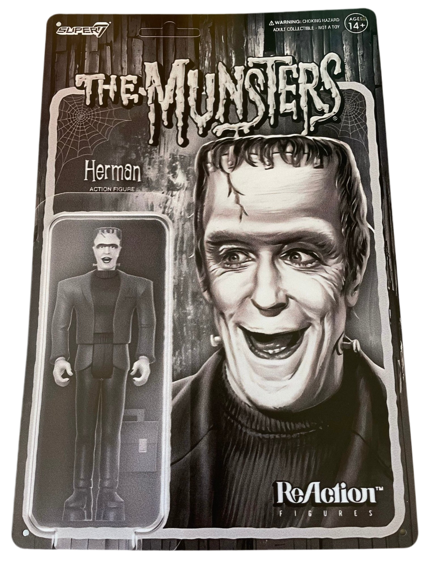 The Munsters Herman action figure sign