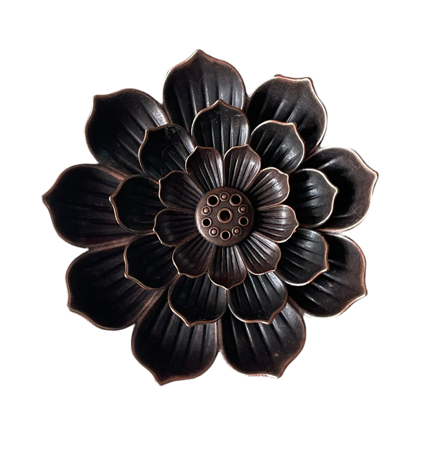 Lotus bronze incense burner