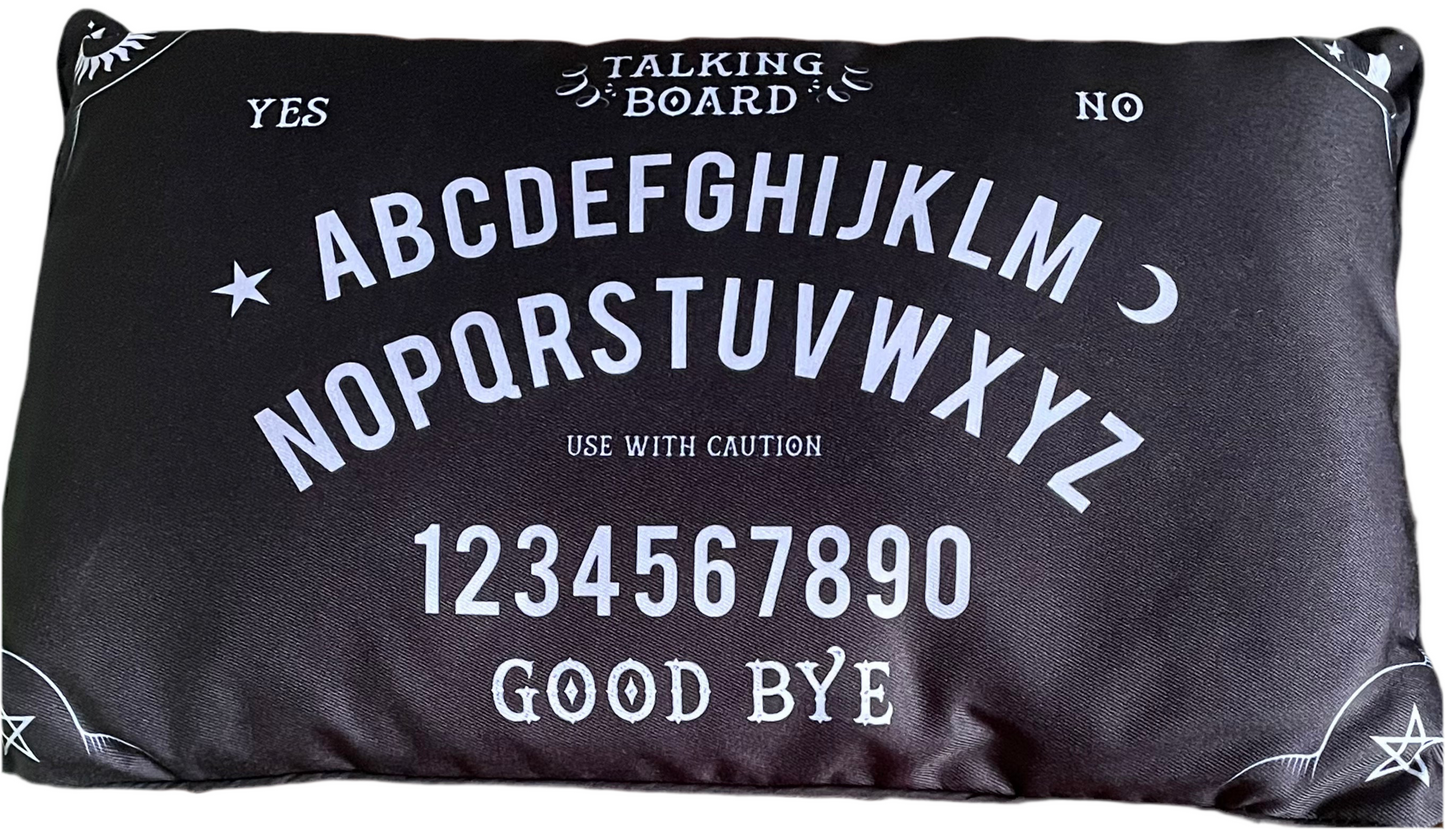 Rectangular Black and White talking board cushion