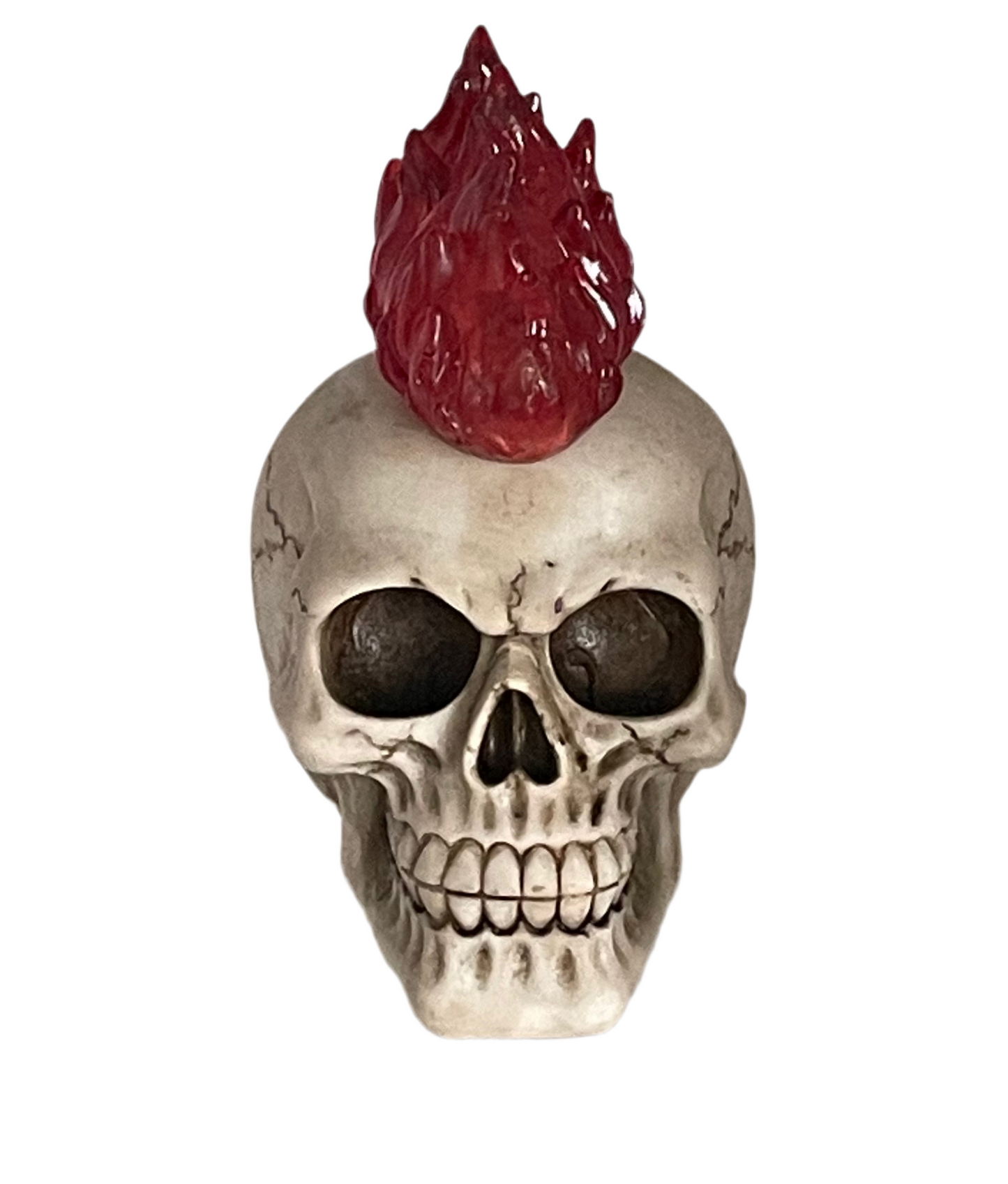 Hot headed skull ornament