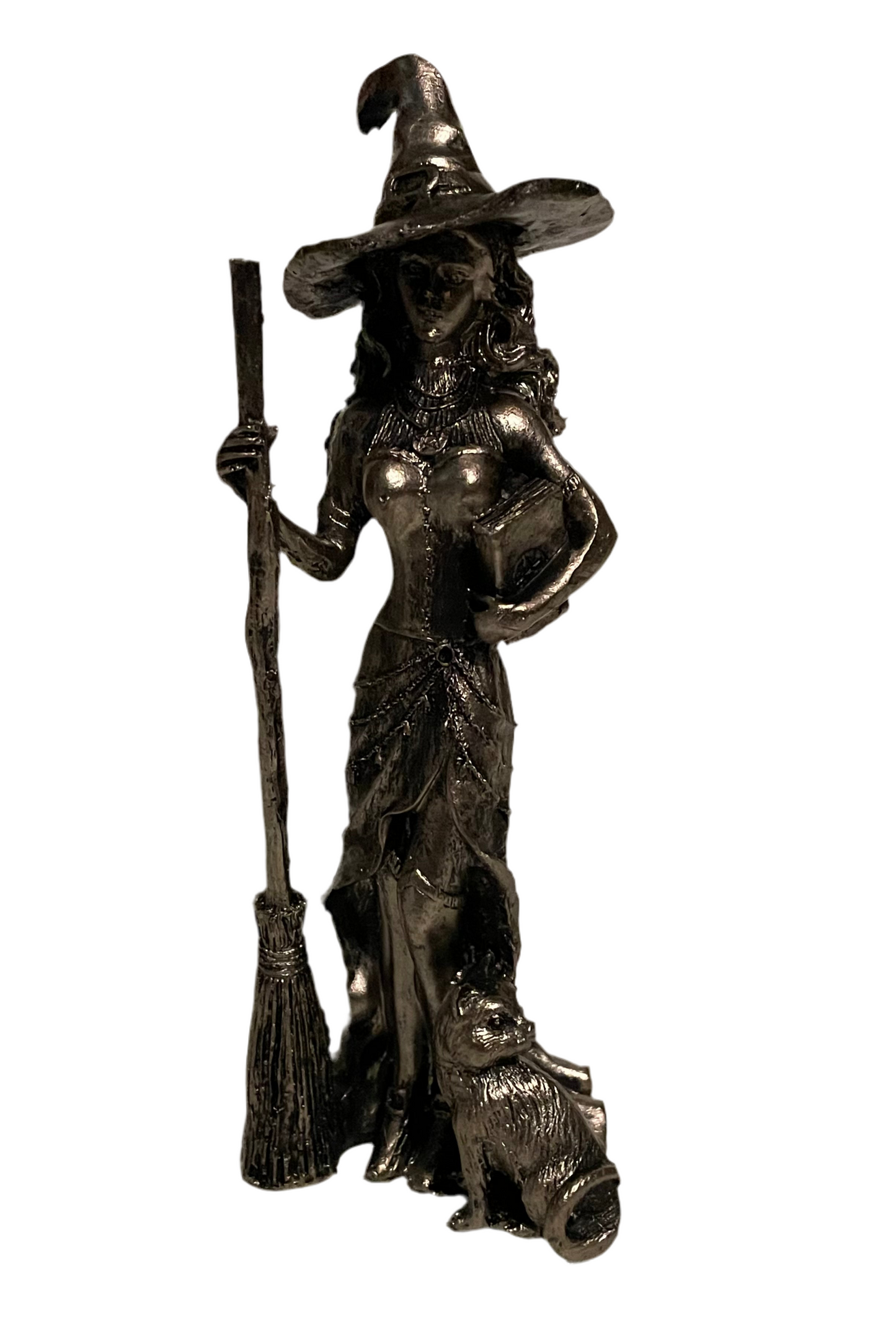 Witch broom statue
