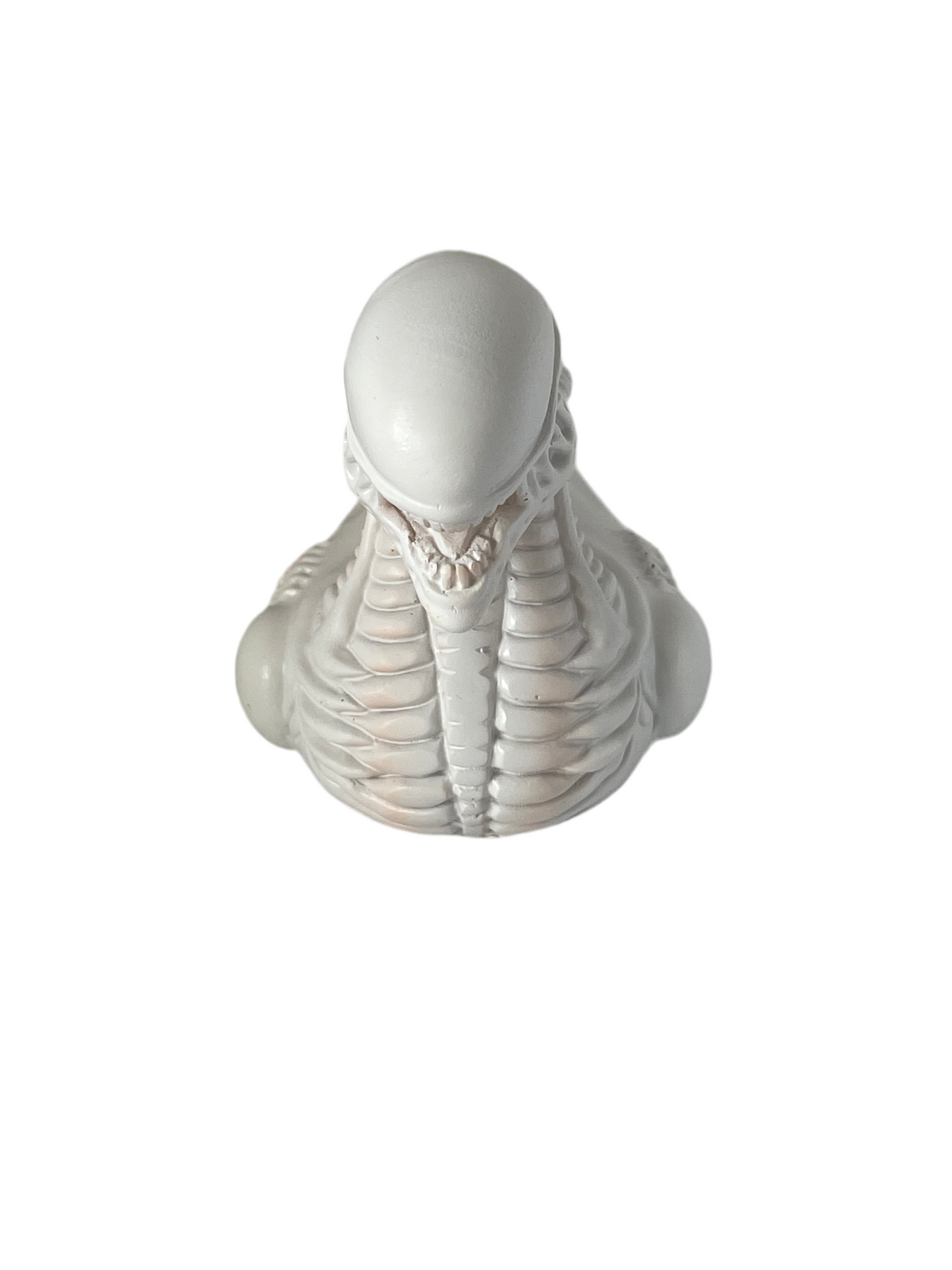 White Xenomorph duck figurine