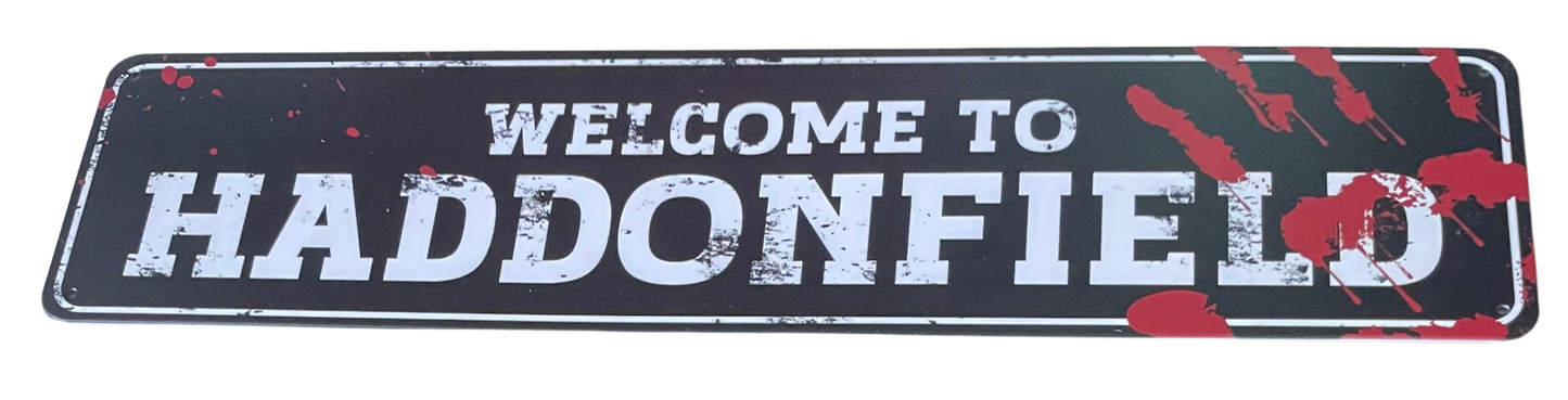 Welcome to Haddonfield sign