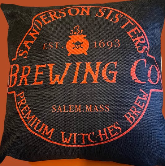 Hocus Pocus Sanderson Sisters Brewing Co. Cushion