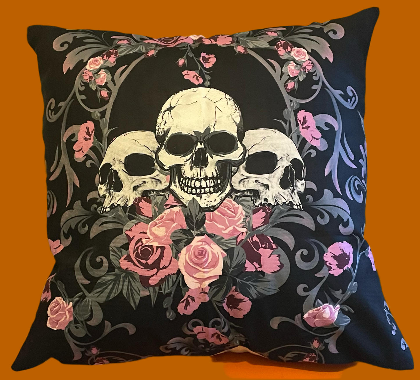 Skulls and Roses Cushion