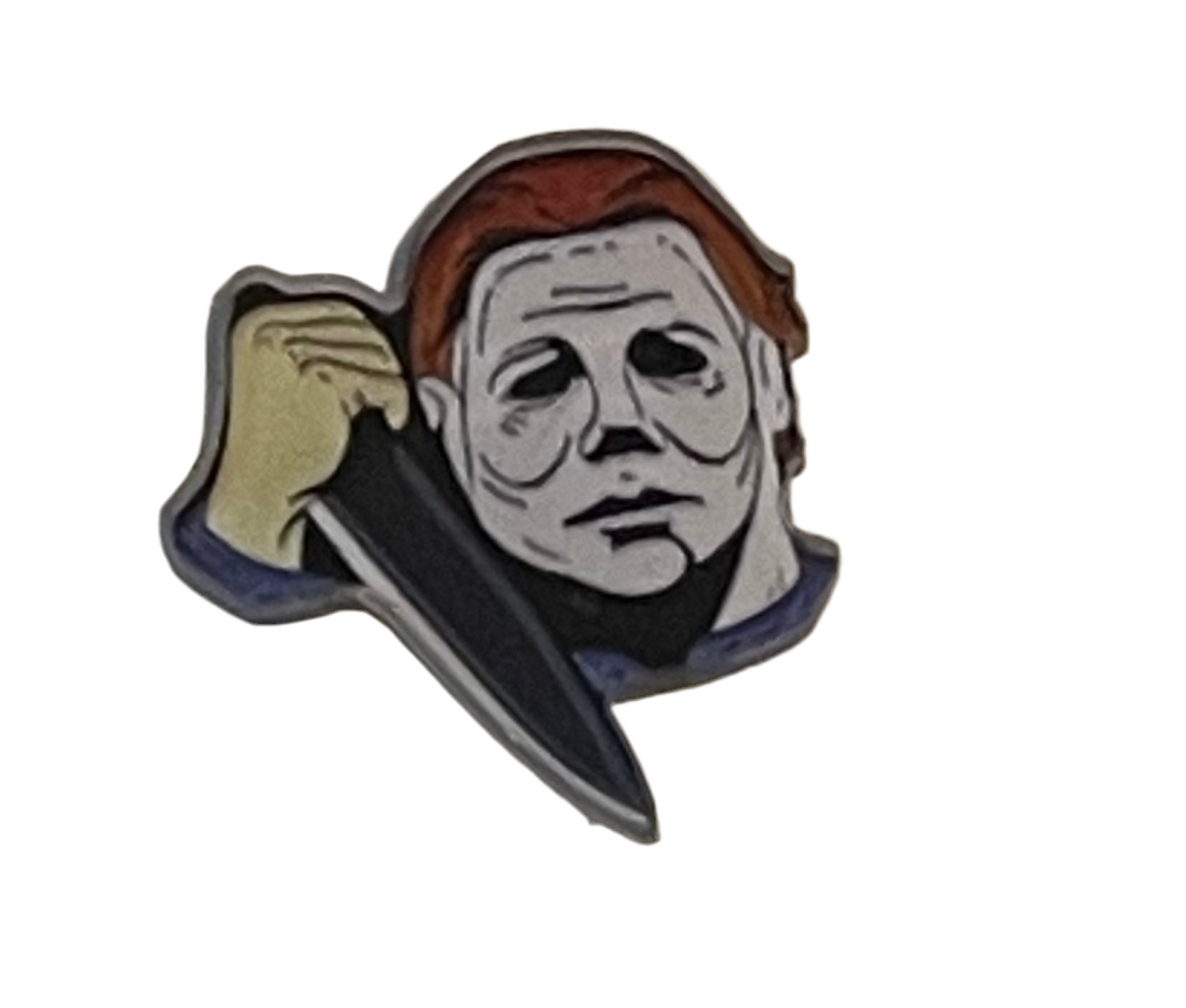 Michael Myers with knife pin badge