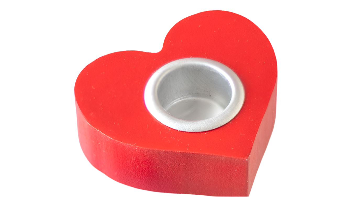 Red Heart Candle Holder