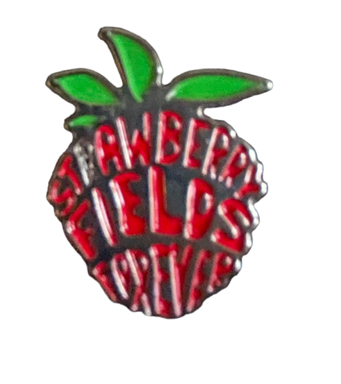Strawberry fields forever pin badge