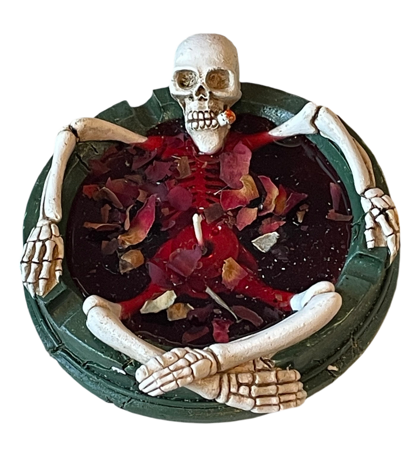 Bathing skull aromatherapy candle