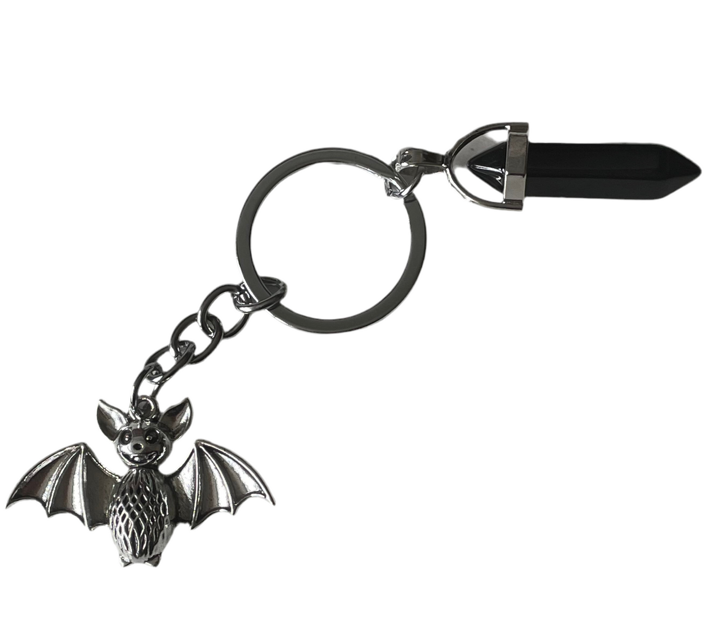 Bat with crystal Keyring
