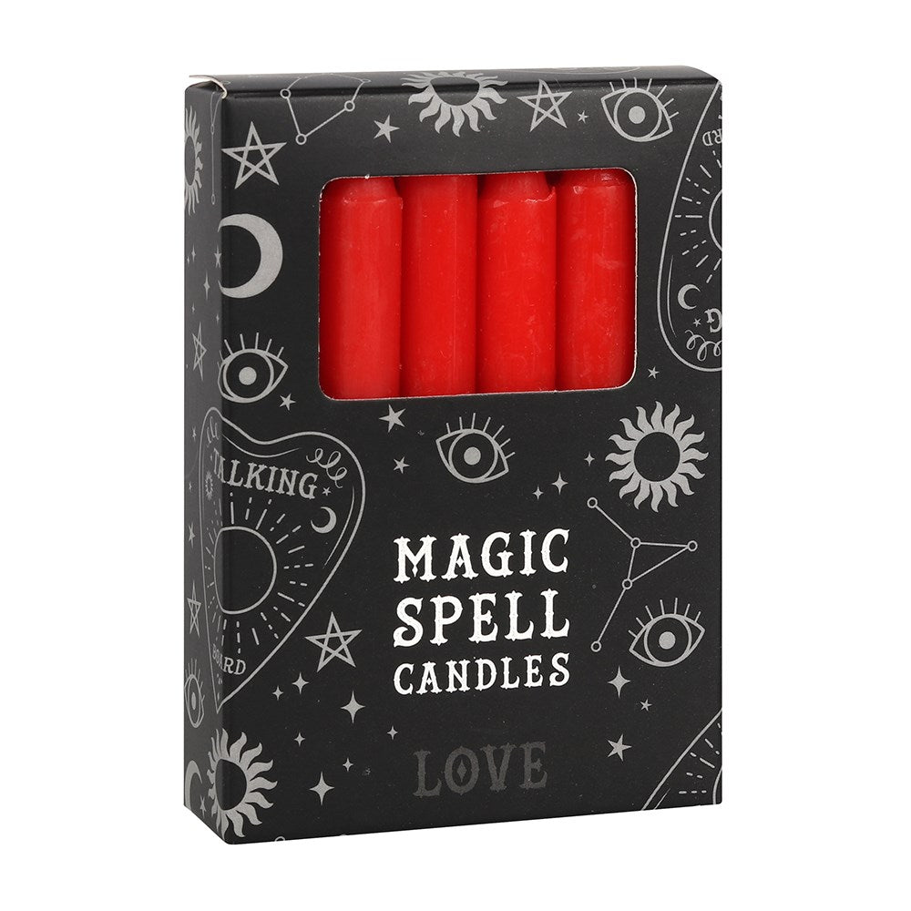 Pack of 12 Red Love Magic Spell Candles