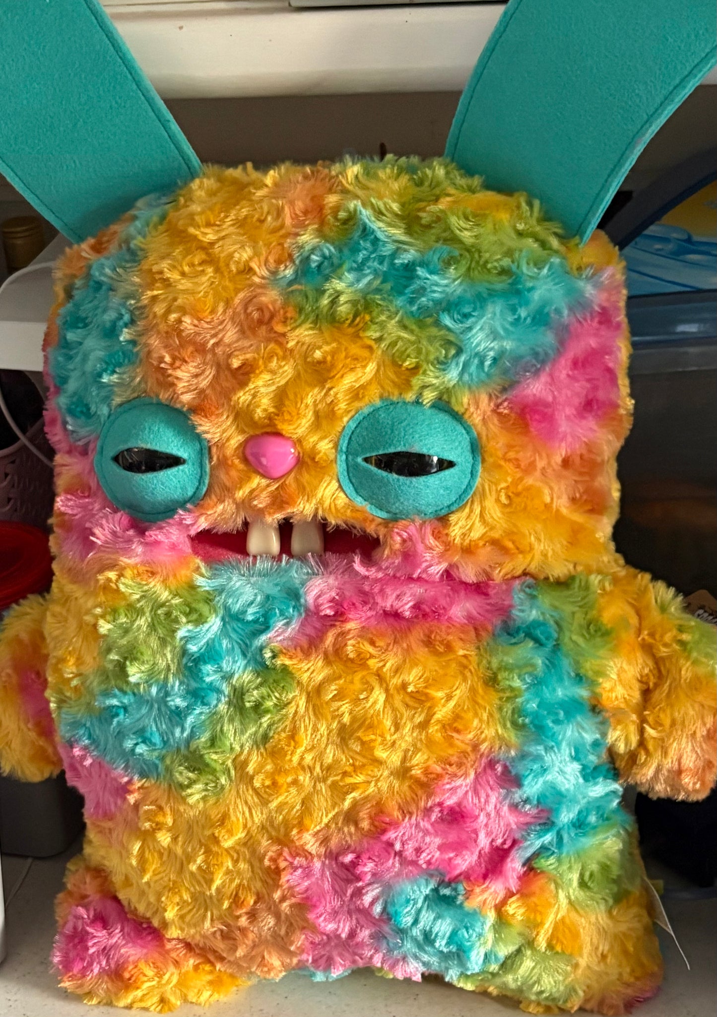 Fuggler 18 inch multicoloured with large ears plushie