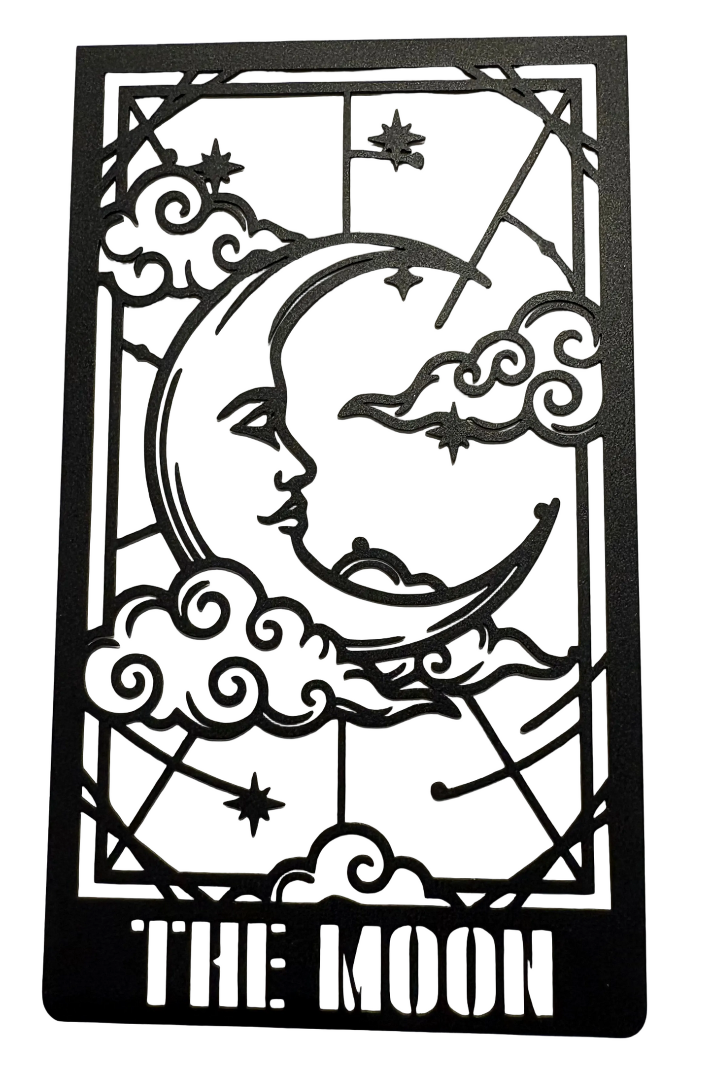 The Moon metal sign