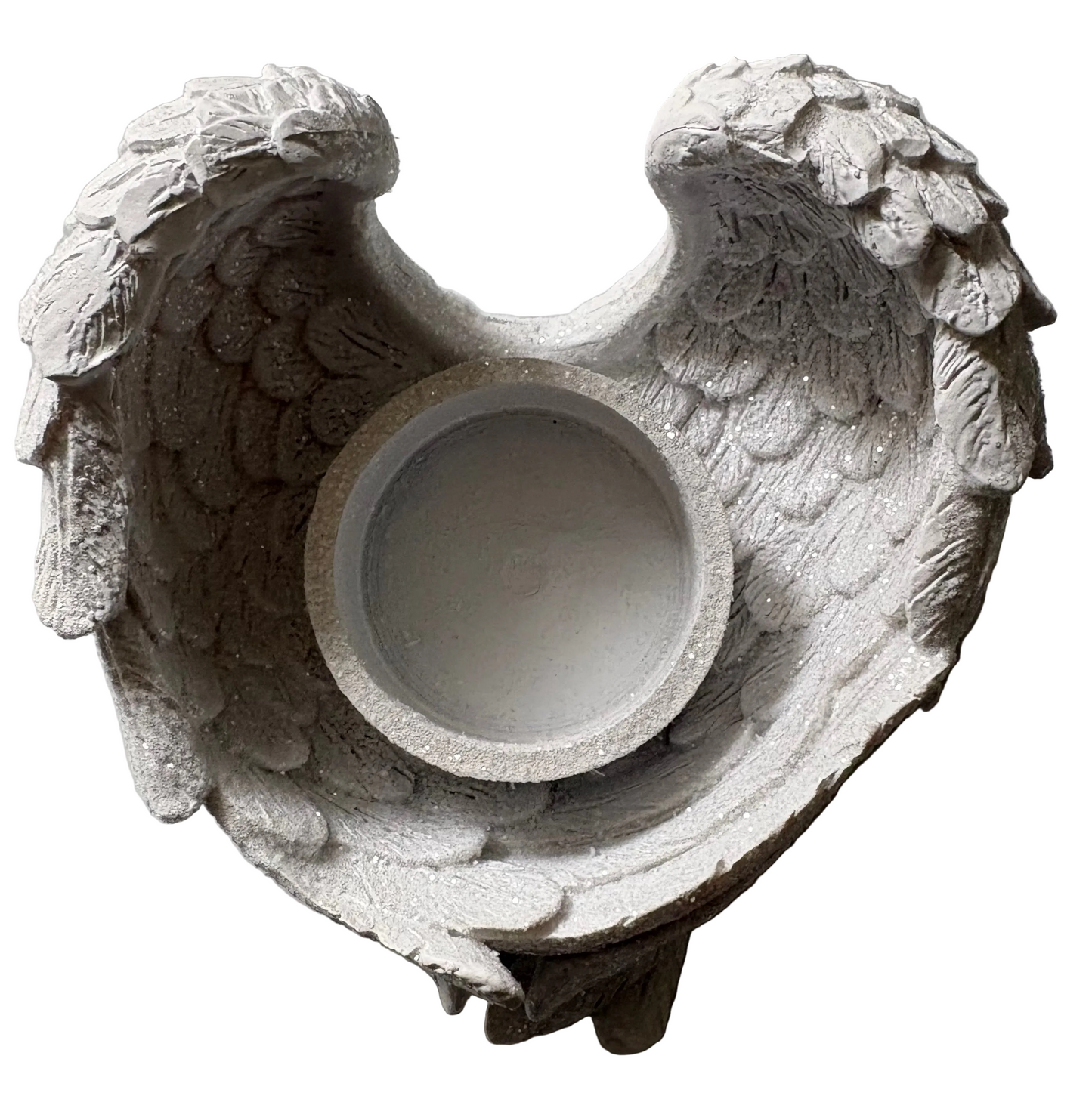 Glitter Angel wing tea light candle holder