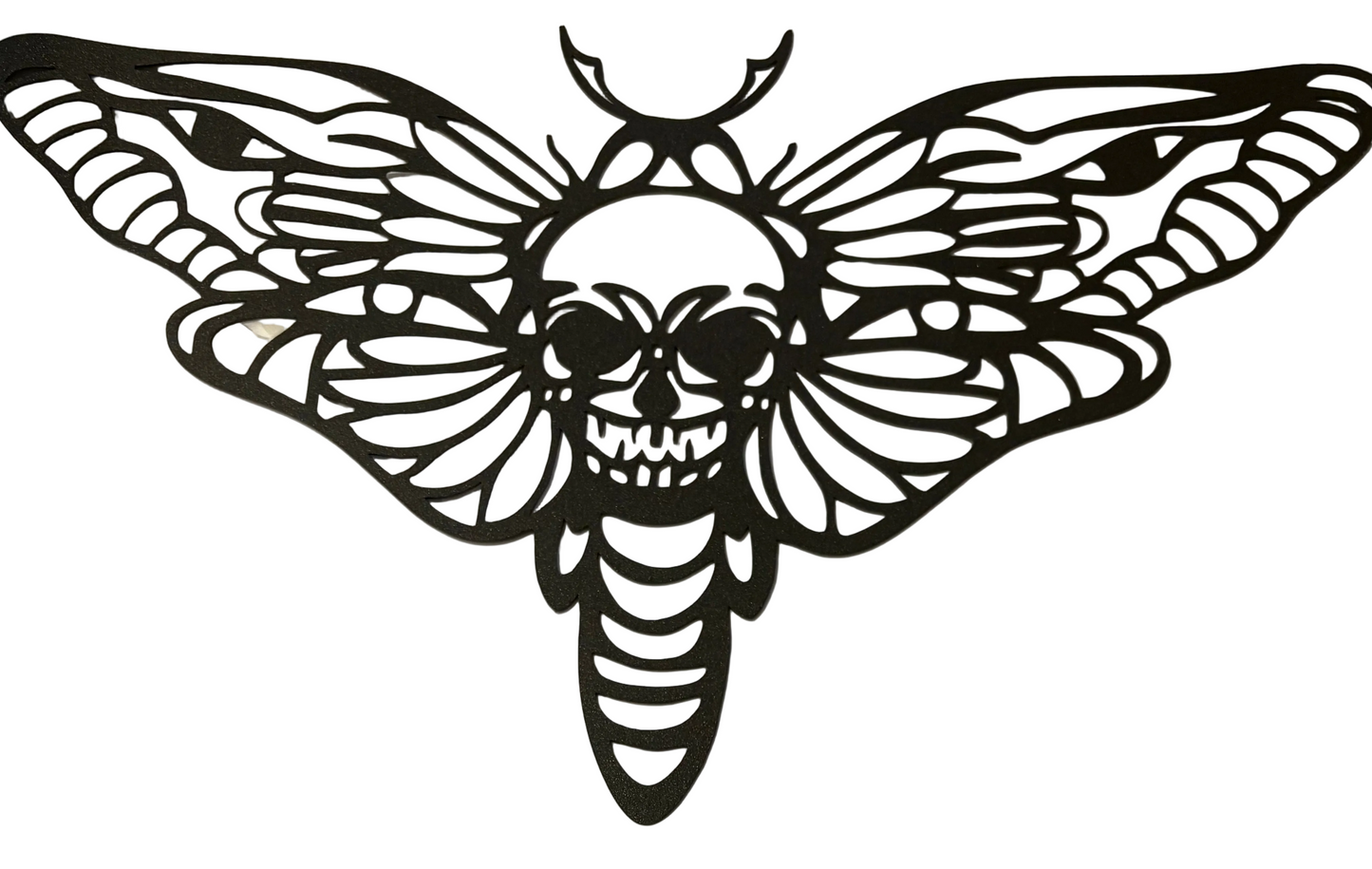 Death head hawk moth metal sign