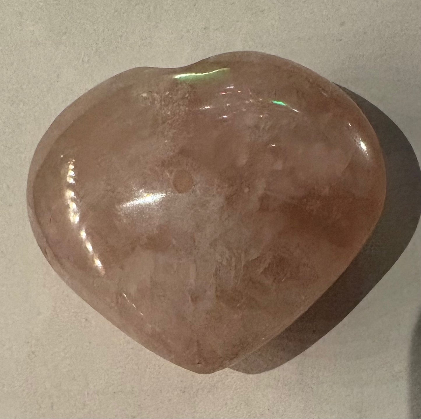 Rose Quartz Crystal heart incense stick holder