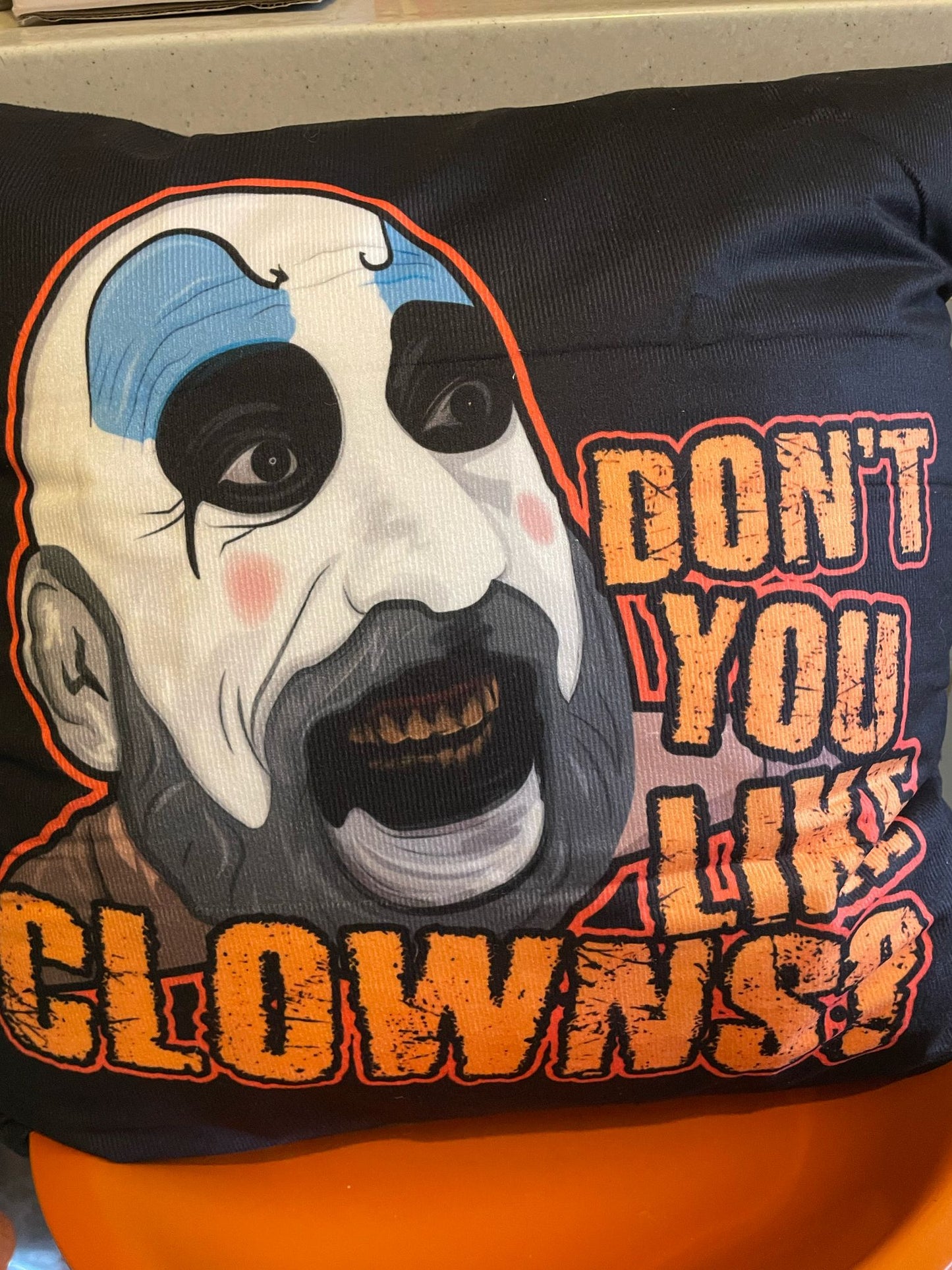 Don’t you like clowns? cushion