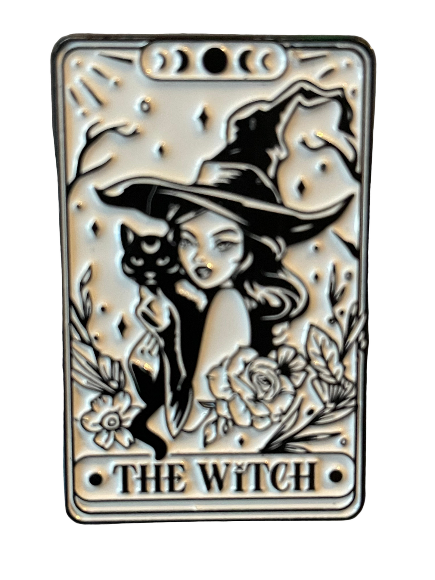 The Witch tarot card pin badge
