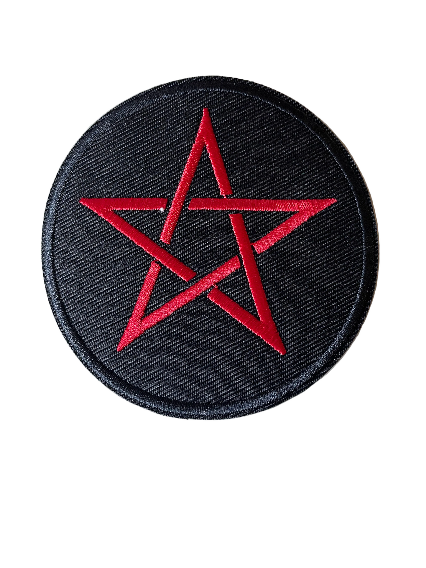 Pentagram red and black patch