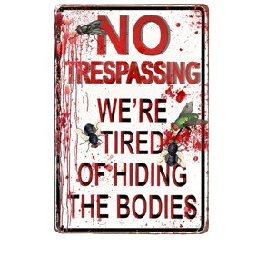 No Trespassing Iron Sign