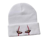 White Scary Eyes Beanie