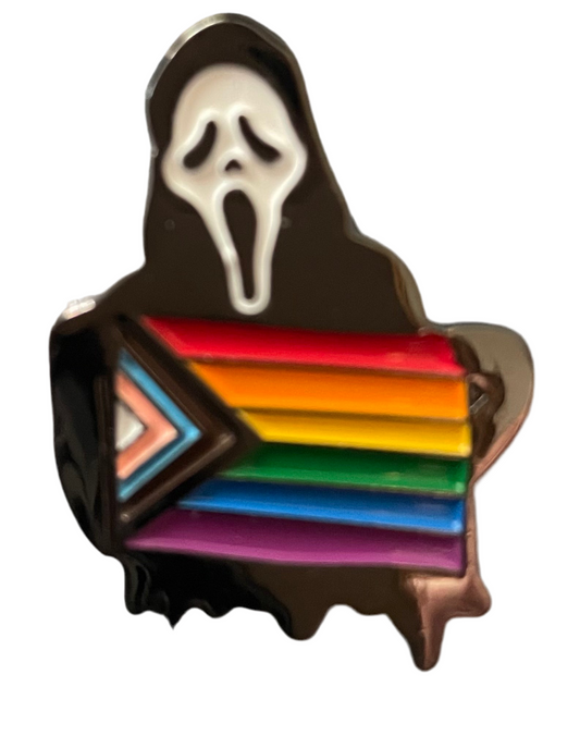 Pride Ghostface pin badge