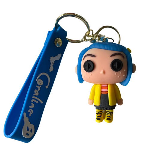 Coraline with Yellow jacket Keyring