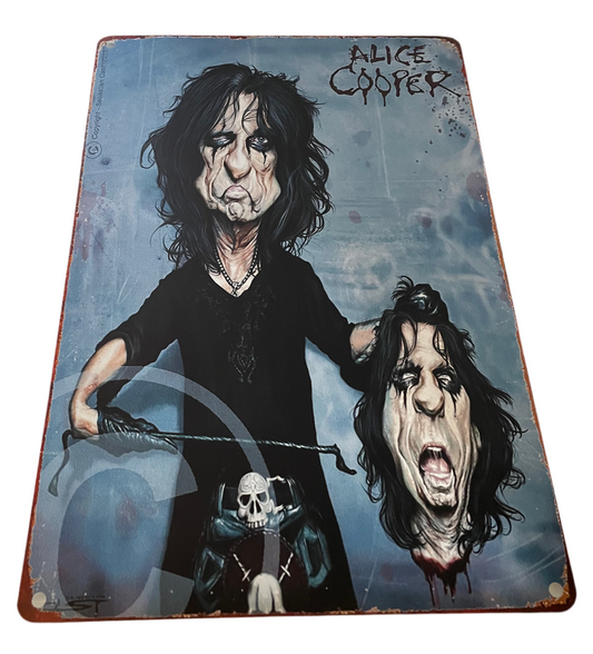 Alice Cooper 2 heads sign