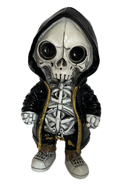 Skeleton with Black Hood Figurine