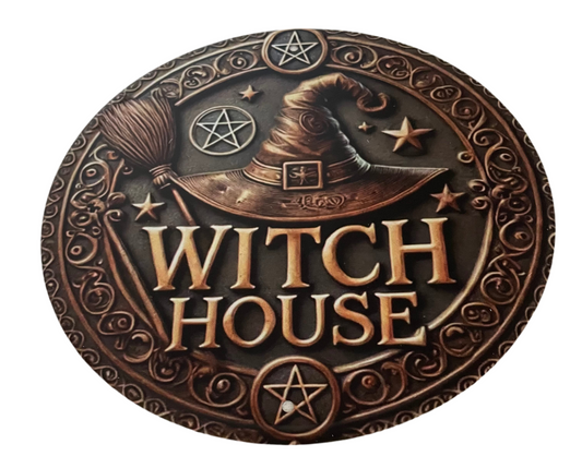 Witch house round sign