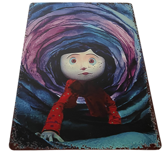 Coraline in tunnel sign