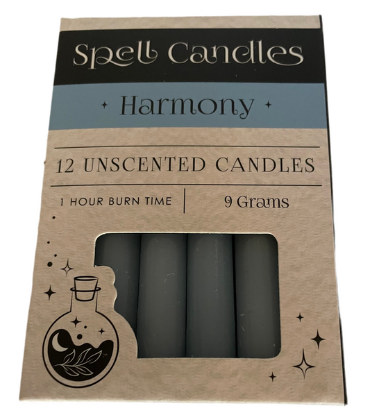 Pack of 12 Light Blue Harmony candles