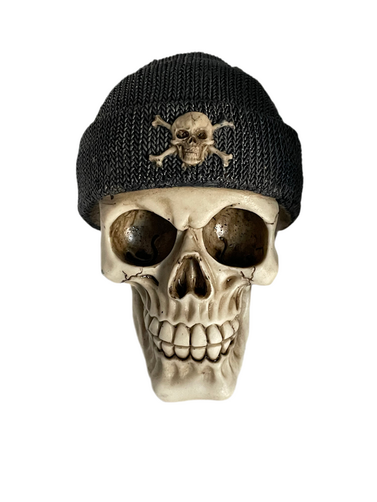 Skull with Beanie ornament