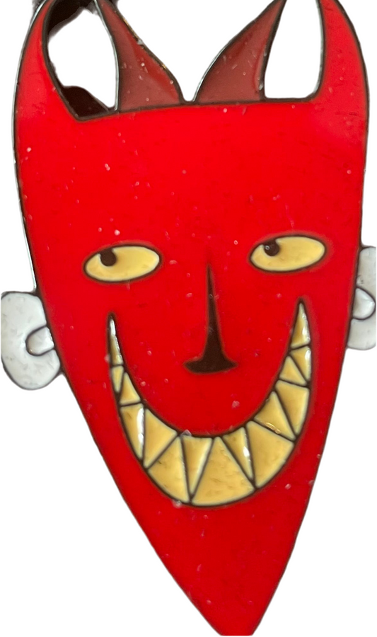 Lock with devil mask from a nightmare before Christmas pin badge