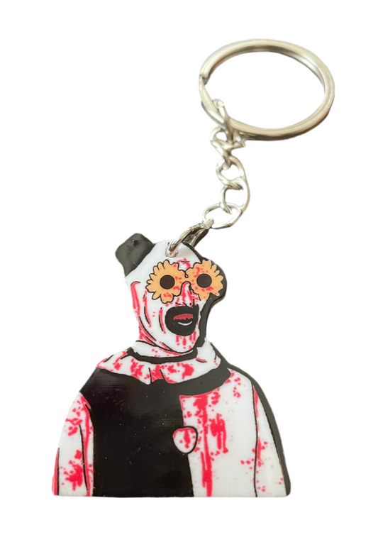 Art the clown with sunglasses keyring