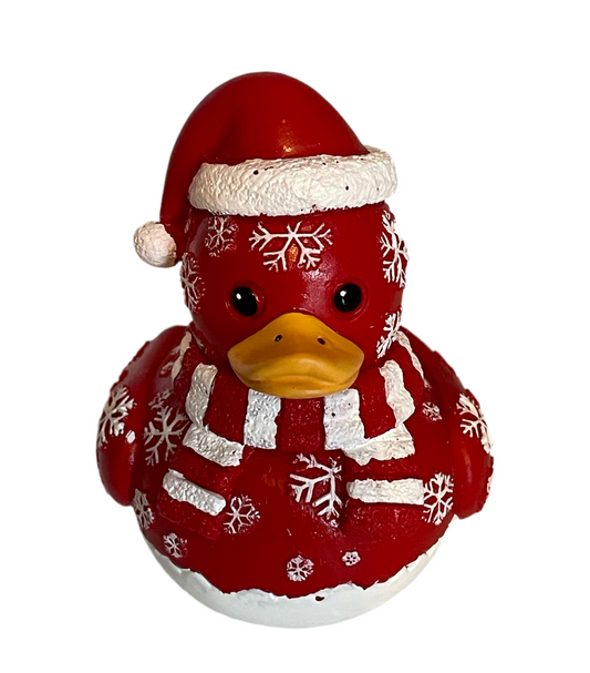 Christmas duck figurine