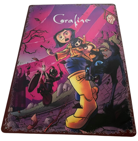 Coraline with cat sign