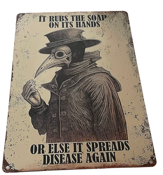 It rubs the soap on it’s hands sign