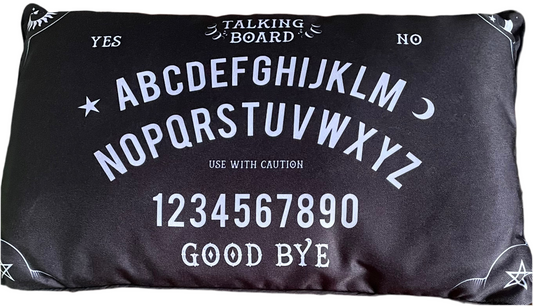 Rectangular Black and White talking board cushion