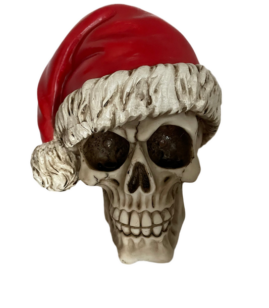 Silent night skull figurine