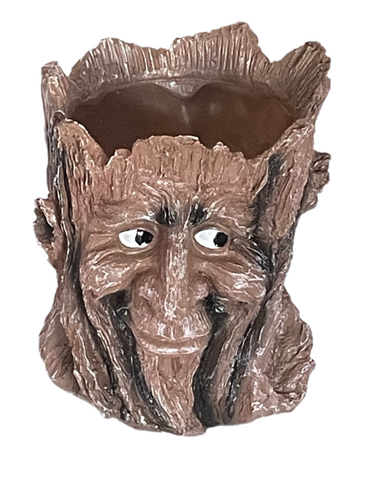 Elderly man plant pot