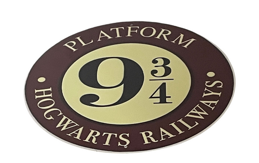 Platform 9 3/4 round sign