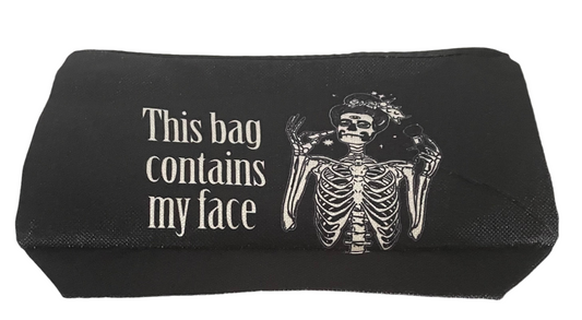 This bag contains my face make up bag