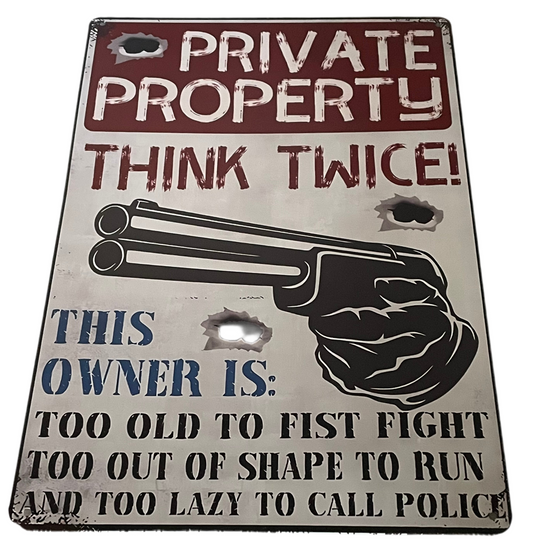 Private property sign